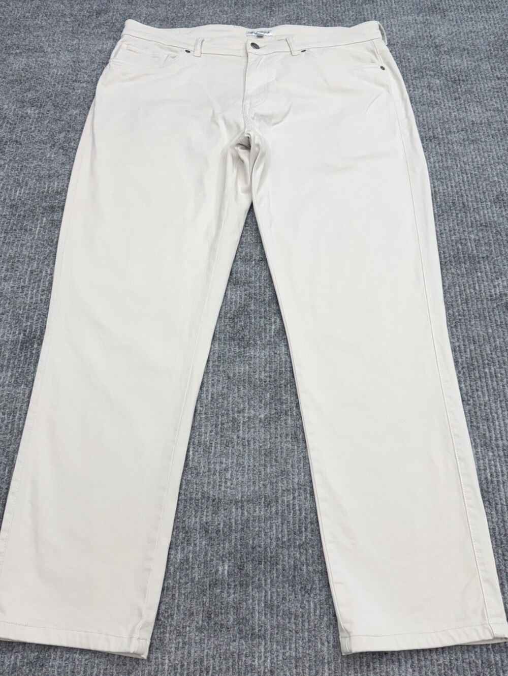 Peter Millar Signature Sateen Pants Mens 36x29 Classic Fit Beige Stretch Chinos